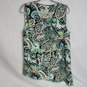 Dana Buchman Sleeveless Top, Paisley Pattern, Women's‎ Medium